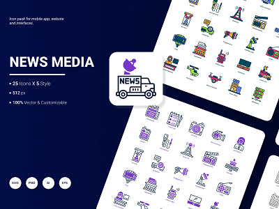 News Media Icon Pack broadcasting communication feedback journalism journalist media microphone news newspaper rating satellite television