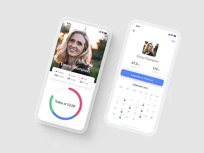 Workout App Profile UI app application design fitness mobile profile screen smartphone template ui user workout