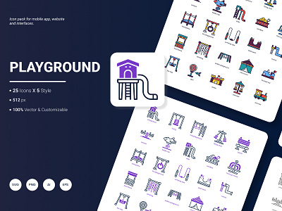 Playground Icon Pack basketball boy education entertainment fountain icon kid kindergarten play playground recreation swing