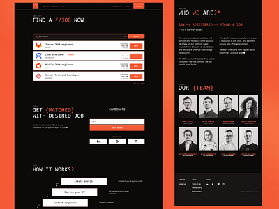Landing page for Recruitment in IT SAAS design landing page landing page for platform platform product design recruitment saas ui uiux design