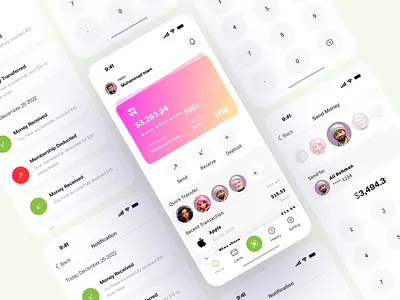 Fintech Mobile banking app UI design #6 app design digital banking dribbble finance app financial services financial technology fintech mobile banking ui design uiux user interface