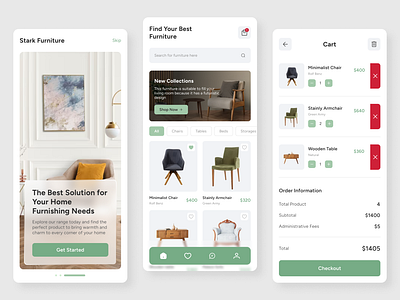 Stark Furniture App 3d apartment app application design digital furniture home house mobile room technology