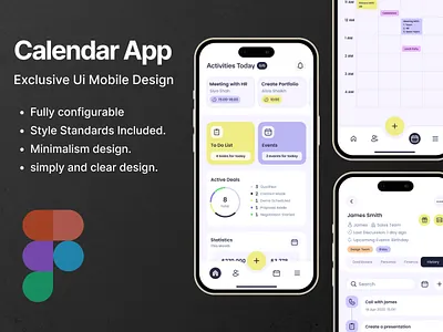 Calendar App - Mobile App app design 2024 calender app design figma ui ios app design