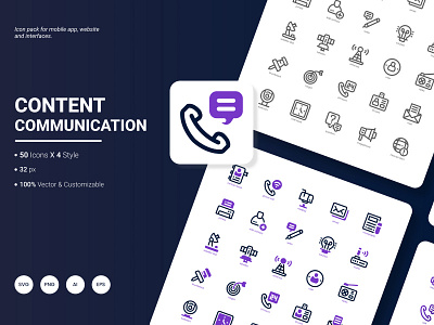 Content Communication Icon Pack advertising communication content icon internet management marketing message network online strategy video