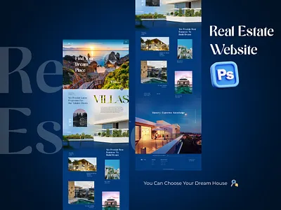 Real Estate Website creative design ui real estate figma real estate ui real estate web ui 2024 web psd
