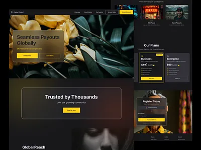 Landing Page app background blur design glass graphic page template ui vector web website