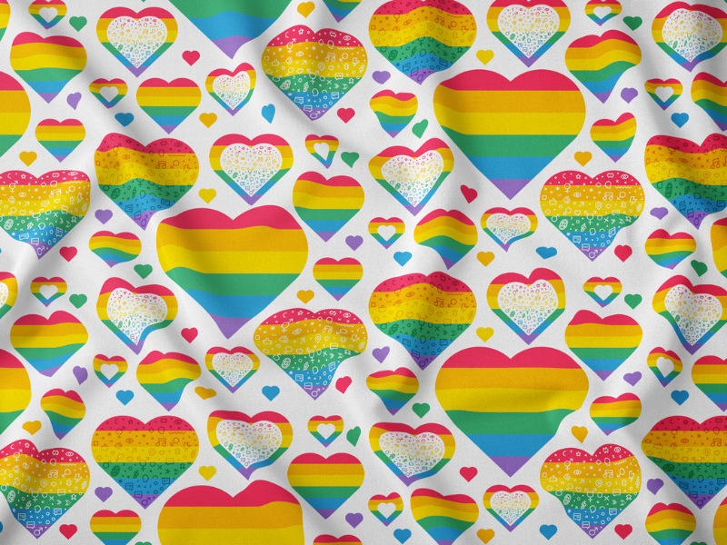 Pride Hearts Seamless Pattern By Barsrsind On Dribbble