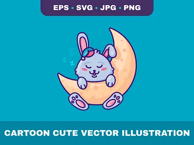 Cute Sleeping Rabbit animal bunny cap children hare kindergarten little mascot rabbit school sleep smiling