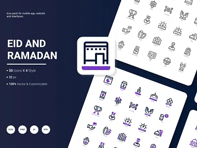 Eid and Ramadan Icon Pack arab eid holy icon islam lantern moon mosque muslim ramadan religion religious