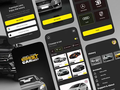 Car Booking App Design app app design app ui design car booking app car booking ui car rent mobile app minimal design mobile app mobile uiux modern design sleek design uiux