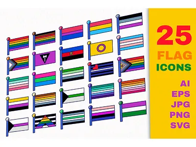 Pride Flags agender ally aromantic asexual bisexual flag flagpole genderfluid ide pole set staff