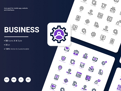 Business Icon Pack business communication development finance growth idea leadership marketing office strategy success teamwork