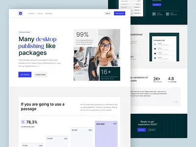 Landing Page app business graphic interface layout login navigation page phone screen template vector