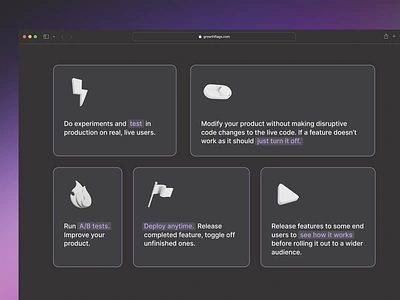 Product Website 3d icons dark mode product ui webiste