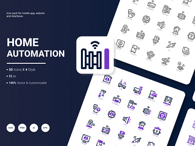 Home Automation Icon Pack artificial intelligence automation connection control home house innovation internet security sensor smart technology