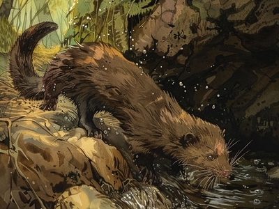 Wilder Nerz: UHD Naturfotografie für Designer imagella natur verspieltermink wilder nerz wildtiere