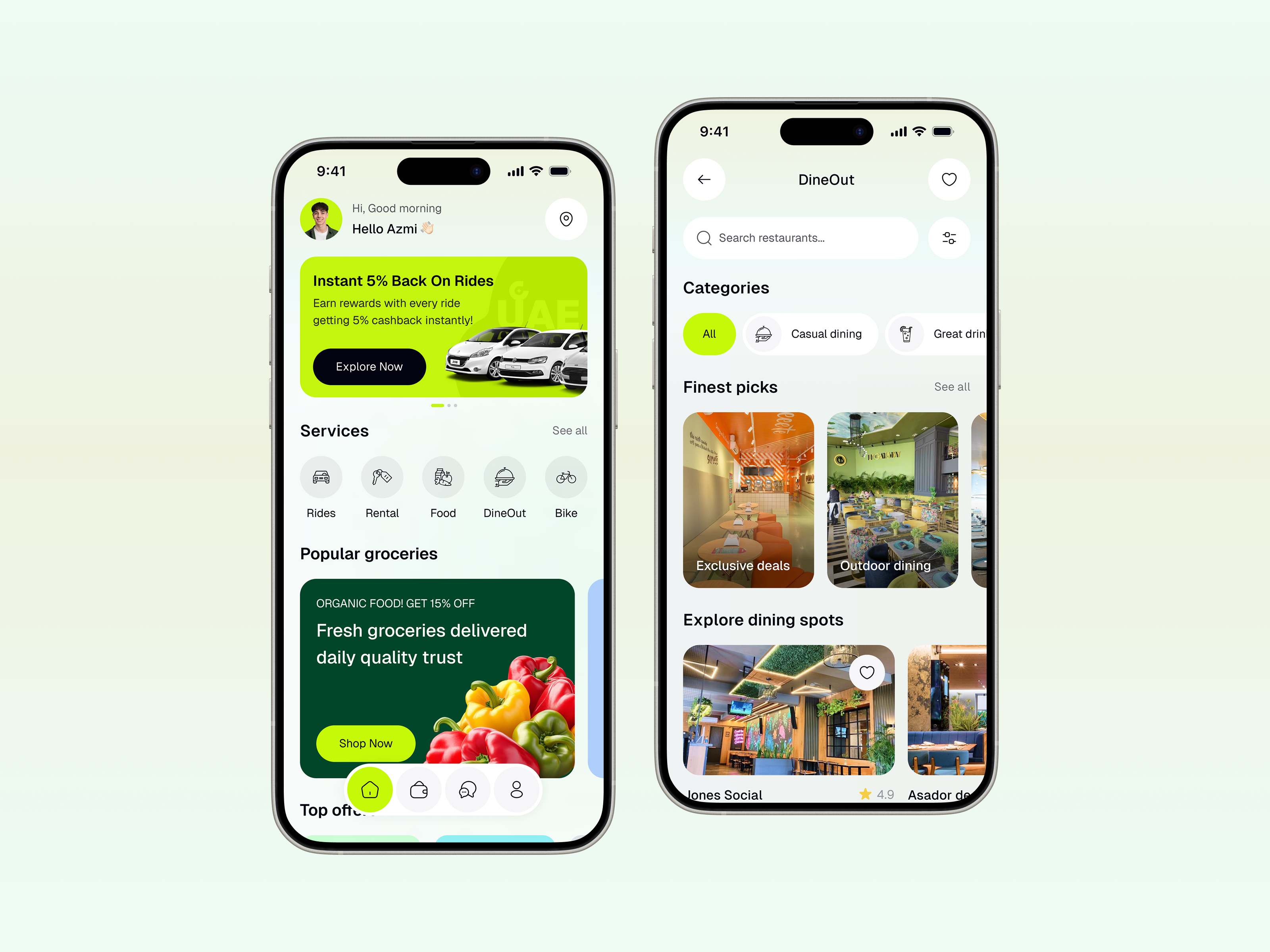 Example of Ai Ride & Delivery Service Mobile App