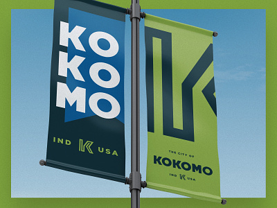 Kokomo Indiana Brand branding identity k logo small town