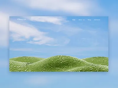 Landing page creative for a recycled materials products brand 3d 3d render animation eco landing landing page motion design motion graphics recycled ui web design website y2k