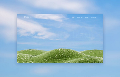 Landing page creative for a recycled materials products brand 3d 3d render animation eco landing landing page motion design motion graphics recycled ui web design website y2k