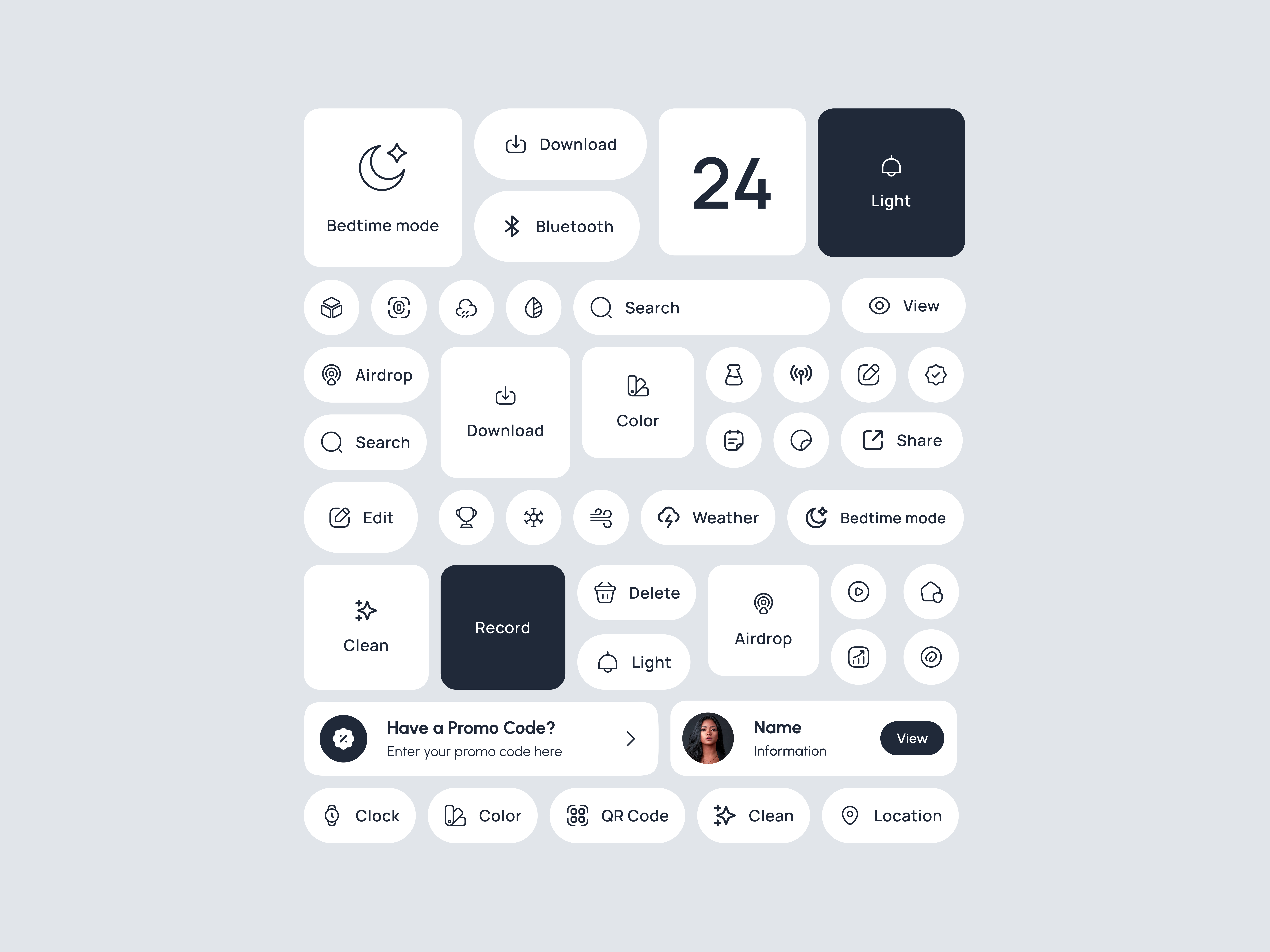 Widgets & Component branding component design graphic design icon illustration landing logo minimal onboard simple ui ux vector widgets