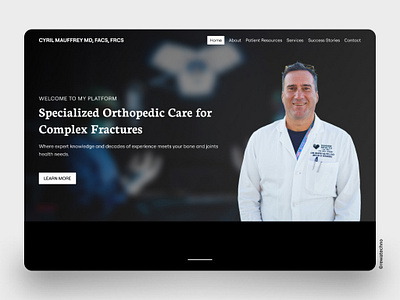 CYRIL MAUFFREY MD, FACS, FRCS doctor facs frcs md squarespace site ui ux web design
