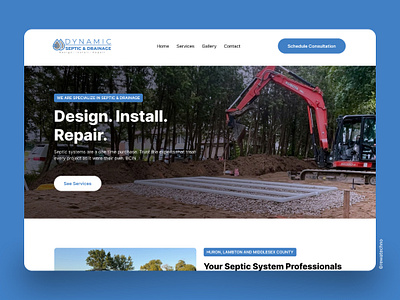 Dynamic Septic & Drainage septic drainage squarespace site ui ux