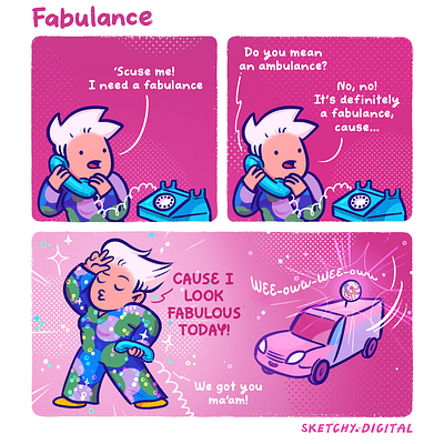 Comic strip #015: Fabulance artwork branding character character creation character design comic comic character comic strip comics design graphic design illustration mascot mascot creation