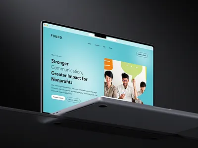 FOUND - Donation Landing Page charity communication communication landing page community donate donation fundraiser fundraising landing page minimal non profit social ui design ux web website