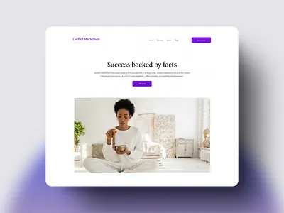 Mediation Landing Page design landing page design mobile app design priduct design ui design ux design website design