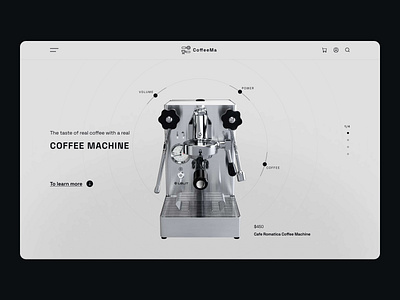 Coffee machine / Online shop app black branding circle coffee design figma gray grey illustration logo machine online photoshop round shop ui ux vector white