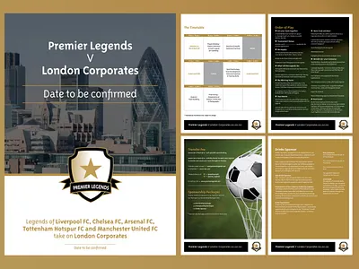 Premier Legends Events graphic design print