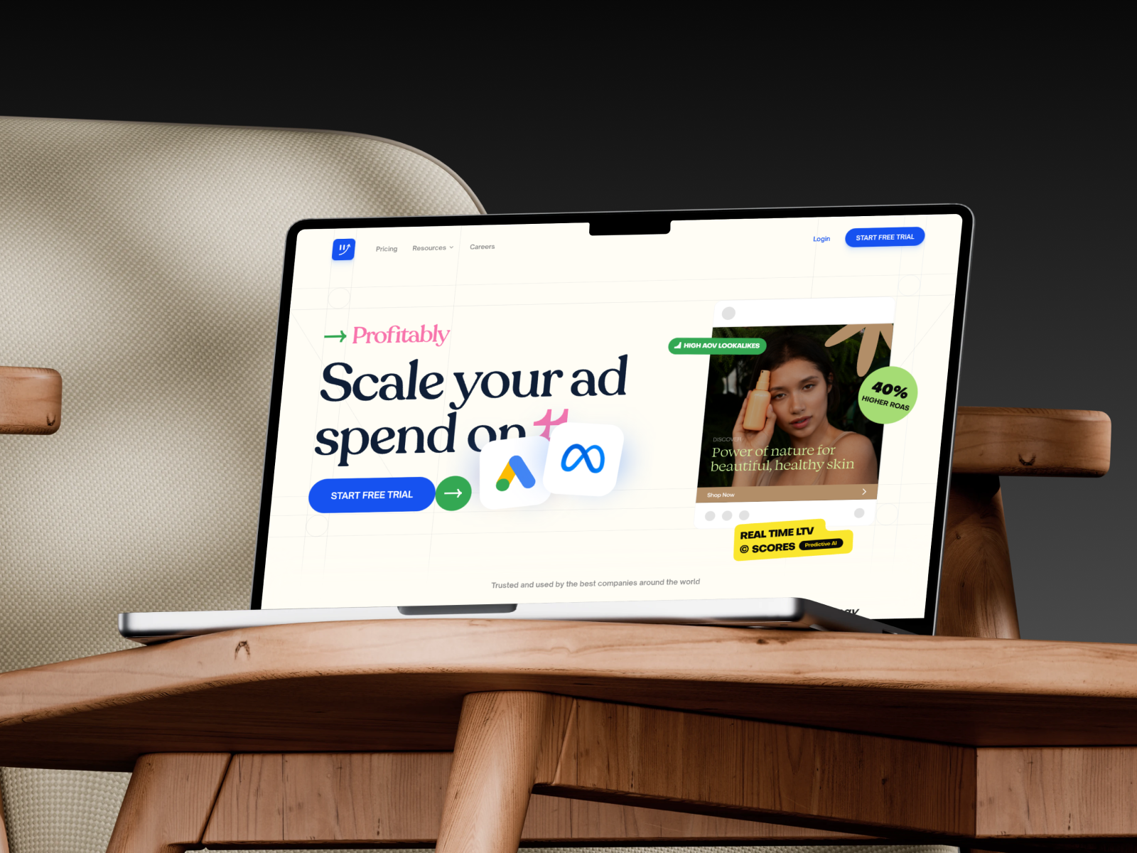 Example of Toplyne Landing Page Design