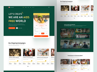 Donation Website campaign charity community donate donation donation landing page donation website finance financial funding fundraiser fundraising funds landing page ngo non profit organization shasanko creations ui ux website