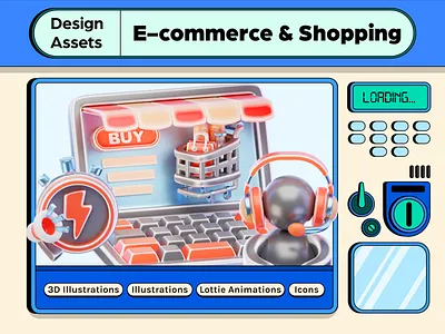 Featured Categories: E-commerce & Shopping 🛒 3d 3d illustration branding character design e commerce flash sale icon iconpack icons iconscout illustration lottie lottie animation motion graphics online shopping sale shopping store ui