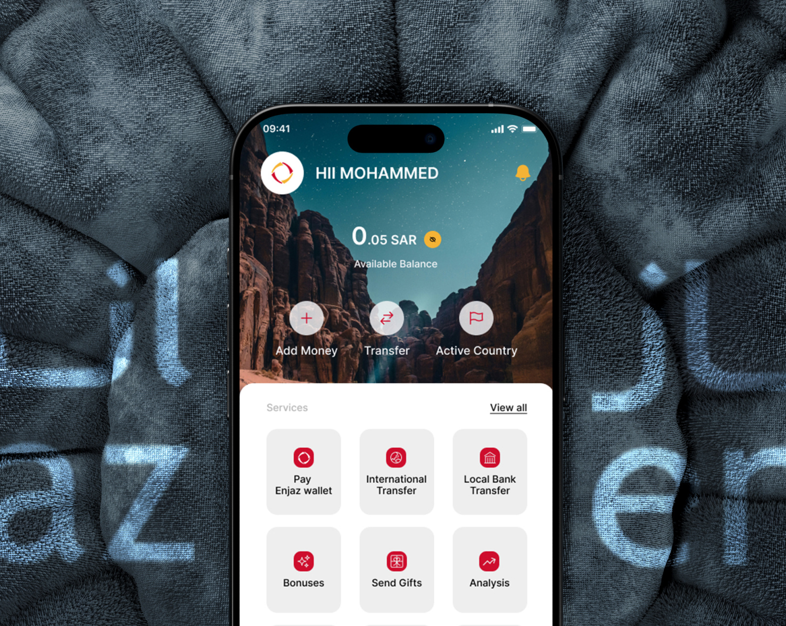Example of Enjaz App UI/UX