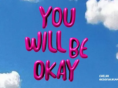 Life is stress, typography shouldn't, just chill bro. 3d chill design typography