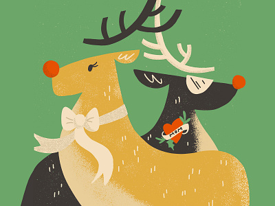 Sugar + Spice christmas design doodle festive holiday holidays illustration illustrator mcm merry christmas mid century red nosed reindeer reindeer retro rudolph vintage