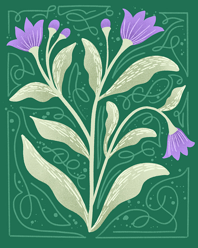 Summer Garden botanical illustration illustration poster