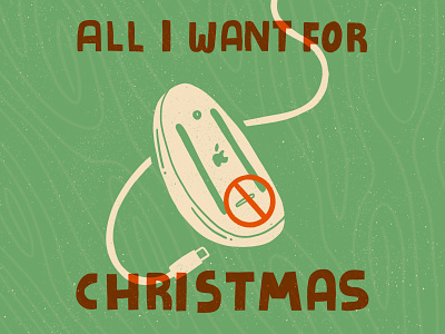 All I want for Christmas... apple apple mouse christmas christmas wish computer design doodle festive gifts holiday illustration illustrator mac mcm retro technology typography vintage