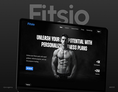 Fitness | Landing Page | UI/UX Design app design darkmodeui design figmadesign fitness landing page fitness website graphic design landing page modern ui design ui ui design ui ux design uicomponents userexperience uxresearch uxui design