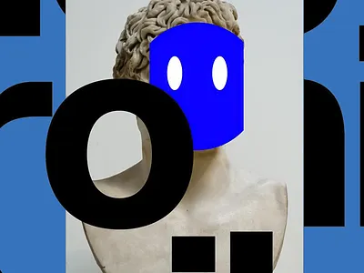 Modern Meets Classic - Poster blue classic color match combination combined conceptualart creative creative design design digitalcultur graphic design insparation inspired modern modern meets classic modern poster neorenaissance oversized typography poster statue