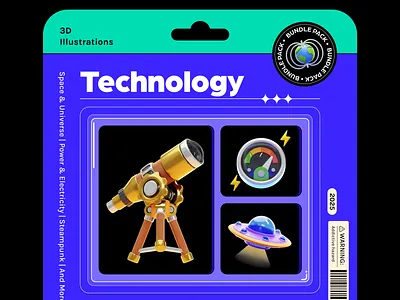 Bundles: Technology 🔭 3d 3d illustration astrology blockchain branding character cosmic design futuristic graphic design icon icons iconscout illustration numerology steampunk technology ufo ui website