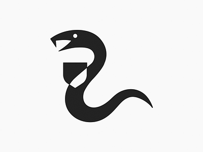 Battle Snake! animal antivirus battle blach brand branding guard icon illustration logo logo design mark monochrome python safe serpent shield snake symbol