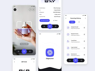 Scanner Mobile App Design ai ai scanner app app design app ui design docs scanner figma graphic design interface ios mobile app design mobile scanner mobile ui product design scanner scanner app ui user interface ux