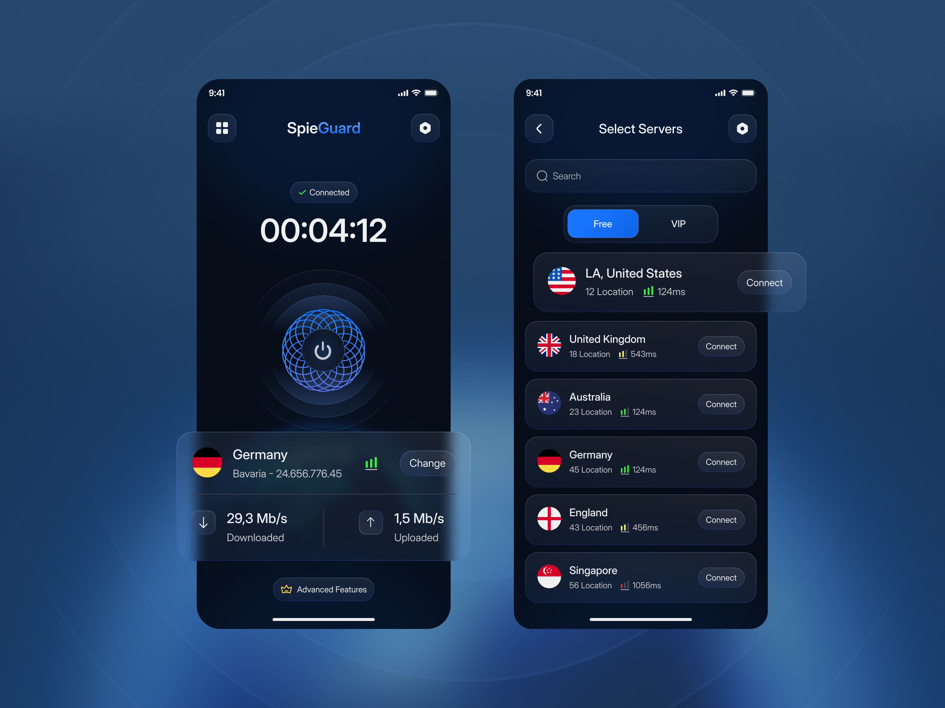 VPN Mobile App Design by F.I Suhan - UI UX & Web Designer on Dribbble