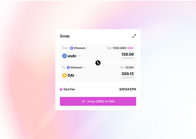 Crypto Swap Interface - Light Mode crypto design light mode swap ui user interface