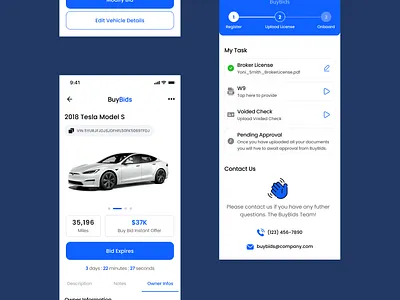 Car Auction app ui car app