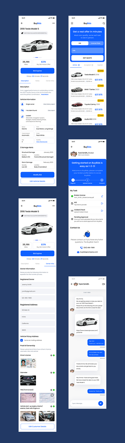 Car Auction app ui car app