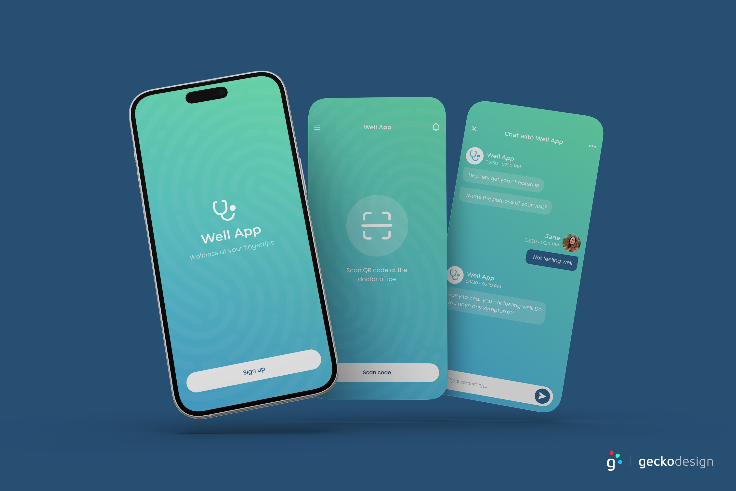Chatbot doctor app design ui